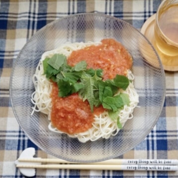 絶品トマトそうめん#冷凍トマトの作り方